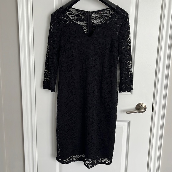 Stork & Babe Black Lace Maternity Dress - Picture 1 of 5
